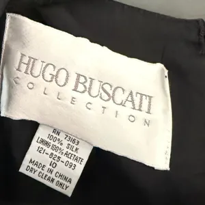 Hugo Buscati Collection Womens Black‎ 100% Silk Sleeveless Sheath Dress Size 10 thumbnail 8