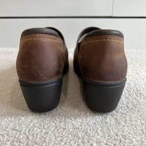 L.L.Bean Go Anywhere Clogs Brown‎ Nubuck Leather Casual Comfort Shoes Boho thumbnail 5