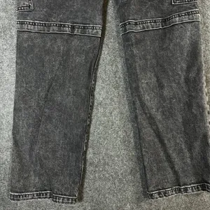 Gap Womens Cargo Jeans Washed Black High Rise Straight Leg Utility Pants 27 4S thumbnail 11