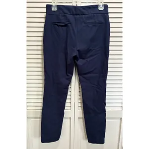 Hilary Radley Navy Skinny Pants Size Sm Mid Rise Elastic‎ Waist Pull On thumbnail 3