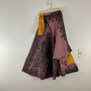 Reversible Maxi Wrap Skirt BINW603 Yellow thumbnail 2