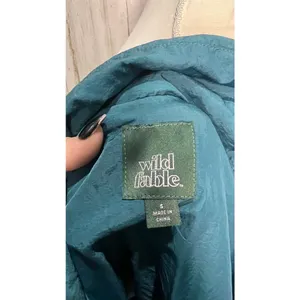 Wild Fable Women's Teal Sherpa‎ Bomber Jacket Size Small Zip Closure thumbnail 5