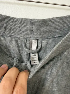 {XL} Skims Soft Modal Spandex Gray Ribbed Lounge Pants thumbnail 3