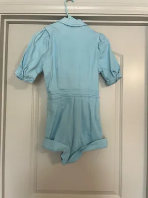 Blue Denim Romper thumbnail 4