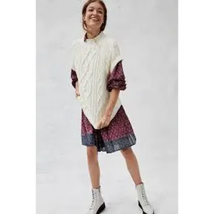 Anthropologie MAEVE Cybil Cable Sweater Vest Chunky Knit Size Small XS S thumbnail 3