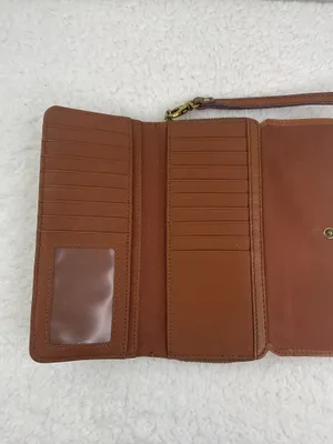 Fossil Brown Leather Wristlet Wallet thumbnail 3