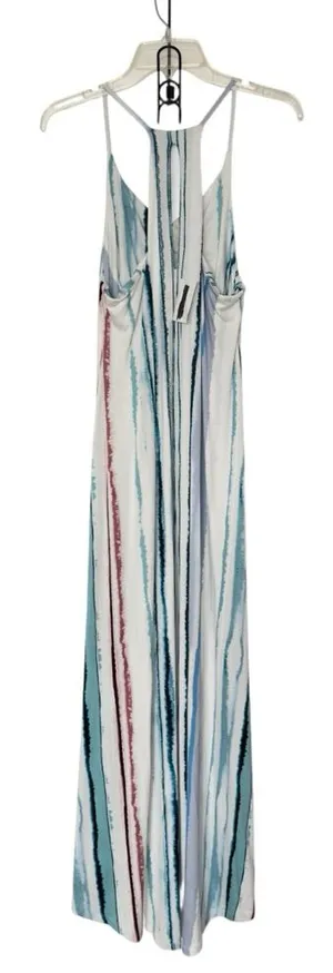 Antibes Blanc X Anthropologie‎ Large Stripe Halter Maxi Dress Vacation, Resort thumbnail 1