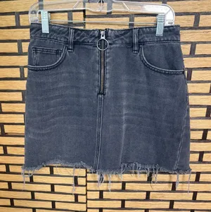 Pac Sun Black Denim Mini Skirt Size 26 thumbnail 1