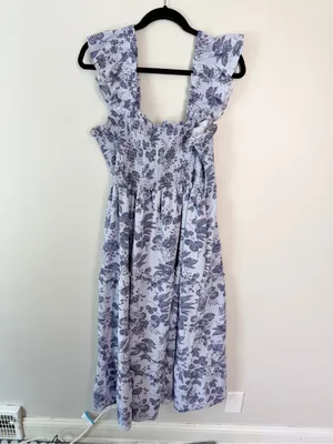 Hill House The Ellie Nap Dress XXL Floral Crepe Lilac Tonal Floral thumbnail 2