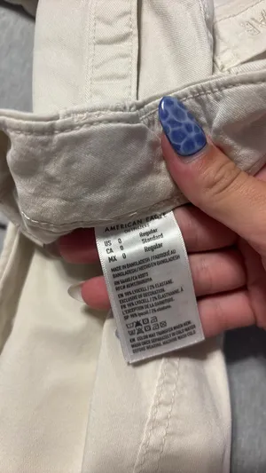 American Eagle Cargo Jeans stretch white thumbnail 6