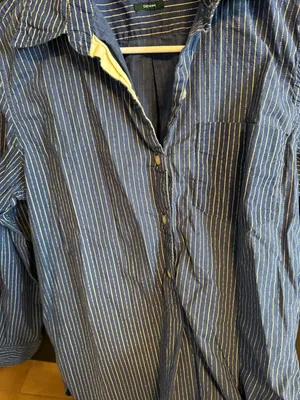Ralph Lauren Navy and White Striped Button-Down Shirt thumbnail 6