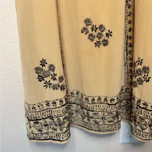 Zara NWT tan embellished beaded mesh midi maxi dress thumbnail 2
