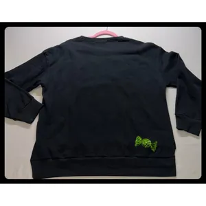 Margaux & Lexi Sweatshirt Women L Black Candy Sequin Christmas Sweater thumbnail 6