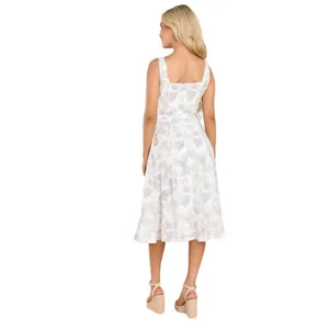 Anthropologie Aakaa NWT Floral Midi Dress Large Fit & Flare Garden Party thumbnail 4