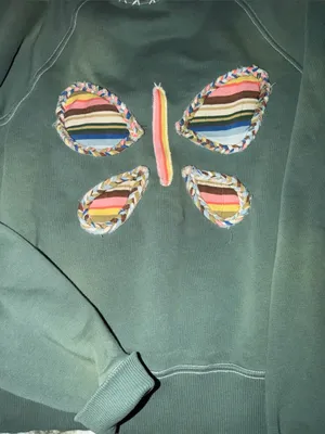 Free People Patchwork Butterfly Sweatshirt thumbnail 6