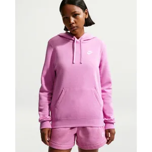 Nike Sportswear Club Pink Fleece Women's Pullover Hoodie Size Medium NWT thumbnail 2