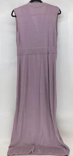 Peruvian Connection ADRIATICO lilac maxi knit dress minimalist size M thumbnail 2