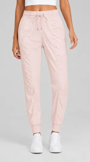CRZ YOGA Pink Striped Ruched Pocket Jogger‎ Drawstring Athletic Pants Size Small thumbnail 1