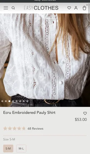 Easy Clothes White Eyelet Top thumbnail 2