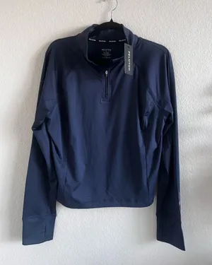 NWT Peleton Warm Up 1/2 Zip XL Navy thumbnail 1