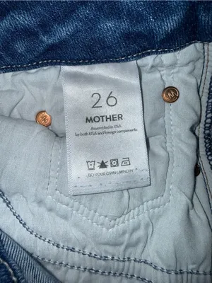 MOTHER Denim The High Waisted Double Looker Hover Jeans – First Mate – Size 26 thumbnail 6