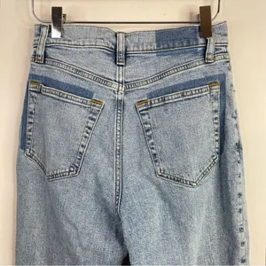 Abercrombie Curve Love Ultra High Rise Ankle Straight Jeans Patched 25 0 short thumbnail 6