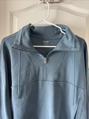 Old Navy Women's Half-Zip Pullover Sweatshirt - Slate Blue / Q6 thumbnail 2
