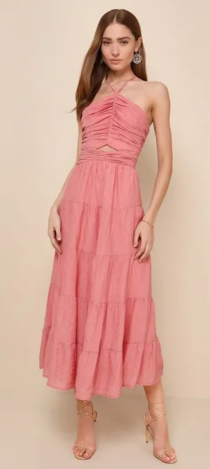 Lulus Lace-Up Dress thumbnail 1