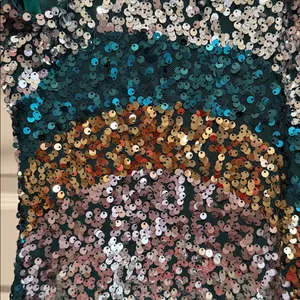 City Studio Sequin Midi Dress‎ Size 0 NWT Green Gold Silver Sparkle Party Glam thumbnail 7