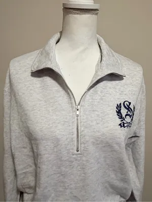Skims Lightweight Fleece Shrunken Quarter Zip Pullover size large NWT thumbnail 7