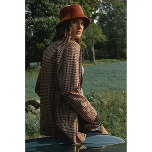 Anthropologie AVEC LES FILLES Longline Plaid Blazer Jacket Preppy Academia Small thumbnail 7