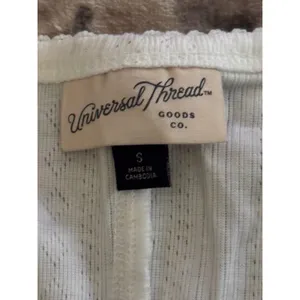 Universal Threads Cream Pointelle Square Neck Top S NWT MSRP $20 thumbnail 3