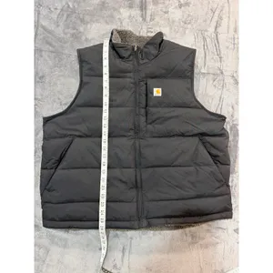 Carhartt Reversible Vest Womens Black Grey Sherpa Quilted OV5607-W XL thumbnail 9