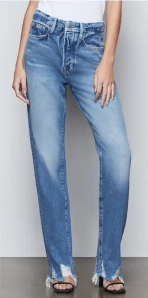 Good American Good Boy Chewed Hem Boyfriend Jeans Size 10/30 thumbnail 1