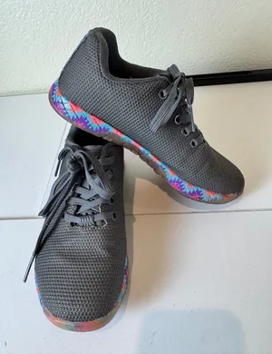 NOBULL Trainer Shoes Women 5.5 SuperFabric‎ Geometric Neon Low Top Sneakers thumbnail 1