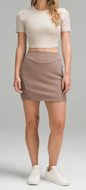 Lululemon Scuba High-Rise Mini Skirt in Taupetastic Size medium thumbnail 1