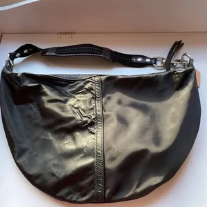 COACH Nylon Shoulder‎ Bag Leather shoulder Washable Wipeable Black No L04J-1892 thumbnail 8