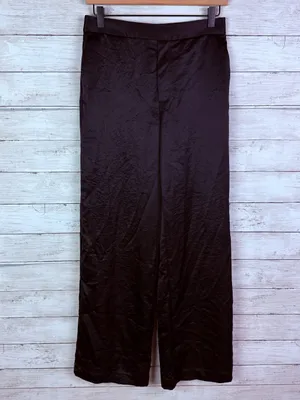 Madewell The Easy Pull-On Pant in Satin Black Size Small thumbnail 3
