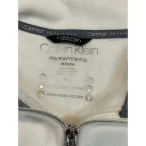 Calvin Klein Performance Vest Size M White Fleece Zip Front New Without Tag thumbnail 4