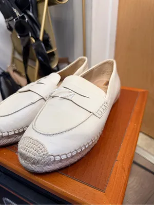 Sam Edelman Women’s Cream Leather Espadrille Loafers. Size: US 8 thumbnail 4