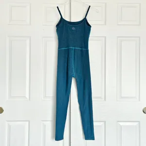 BEYOND YOGA Spacedye Uplevel Midi Jumpsuit Size Small Lunar Teal Heather thumbnail 8