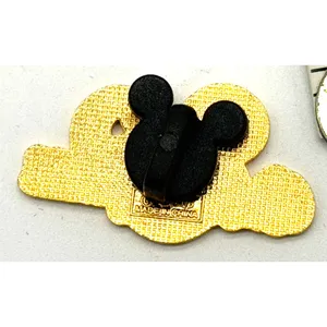 Disney Pin Walt Disney World WDW Logo Mickey Mouse Ears Blue Green Yellow thumbnail 6