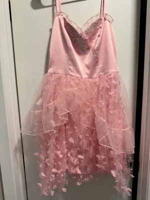 Hot Topic Pink butterfly dress thumbnail 1