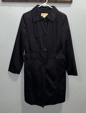Michael Kors Classic Black Women's‎ Trench Coat thumbnail 1