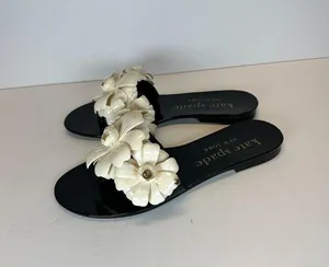 KATE SPADE New York Women's Jaylee Size 7 Cream Floral Flip Flop Sandals NWOB thumbnail 2
