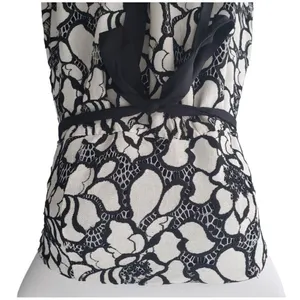 Motherhood Maternity‎ Strapless Dress Lace Floral Black/White Size Small thumbnail 3