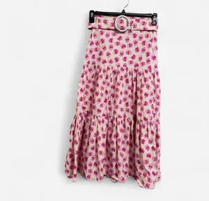 🌸 ZARA Floral Print Belted Tiered Midi Skirt | Size S 🎀 thumbnail 10