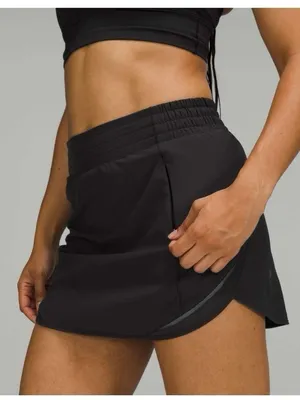 NEW Lululemon Hotty Hot High-Rise Skirt Black thumbnail 2