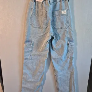 BDG Womens Cargo Jeans Light Wash Skate Utility Denim 26W 32L thumbnail 2