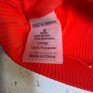 Baltic Born Red Ribbed Twist Front Racerback Sports Bra Size Small S thumbnail 4